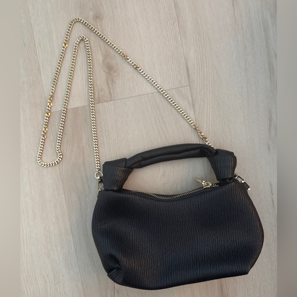Mango Black Textured Knot Chain Bag - Picture 3 of 6
